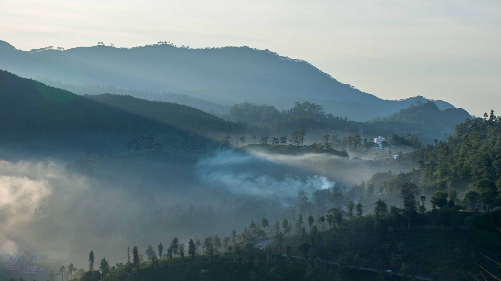 Misty mountains with soft sunlight, Ella Sri Lanka